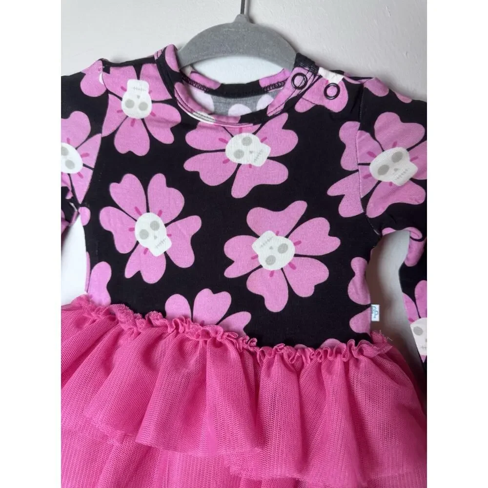 Posh Peanut Bamboo Long Sleeve Tulle Dress Girl Fall Halloween 0-3 Months NEW